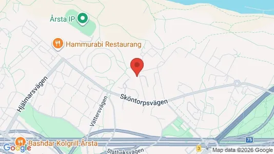 Lägenheter att hyra i Hammarbyhamnen - kort over placeringen