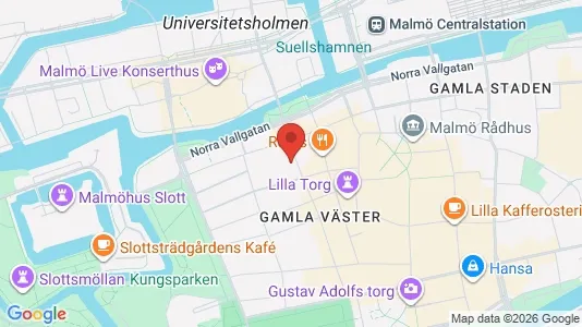 Lägenheter att hyra i Malmö Centrum - kort over placeringen