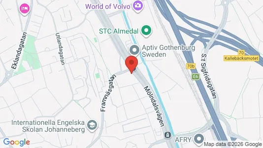 Lägenheter att hyra i Johanneberg - kort over placeringen