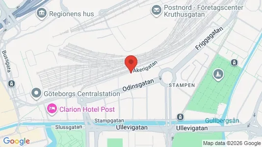 Lägenheter att hyra i Göteborg Centrum - kort over placeringen