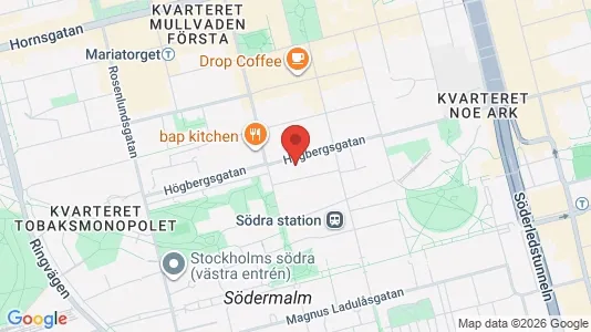 Lägenheter att hyra i Södermalm - kort over placeringen