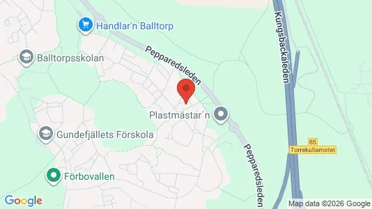 Lägenheter att hyra i Mölndal - kort over placeringen