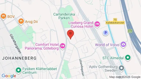Lägenheter att hyra i Johanneberg - kort over placeringen