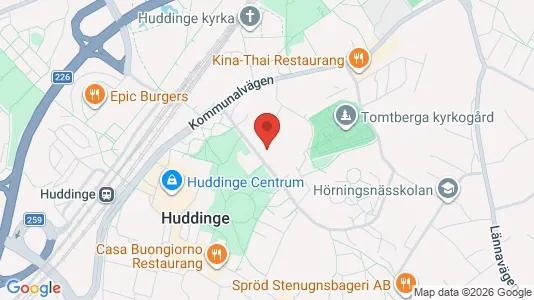 Lägenheter att hyra i Huddinge - kort over placeringen