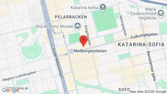 Lägenheter att hyra i Södermalm - kort over placeringen