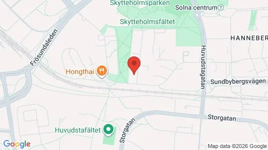 Lägenheter att hyra i Solna - kort over placeringen