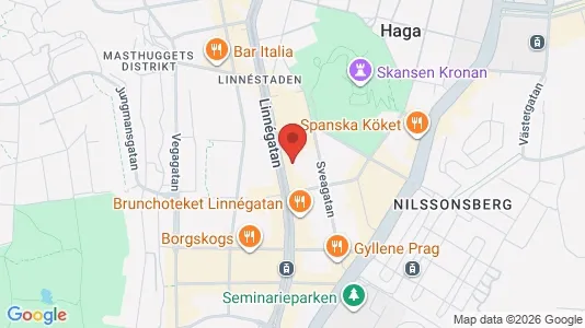 Lägenheter att hyra i Majorna-Linné - kort over placeringen