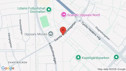 Lägenheter att hyra i Uppsala - kort over placeringen