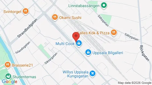 Lägenheter att hyra i Uppsala - kort over placeringen
