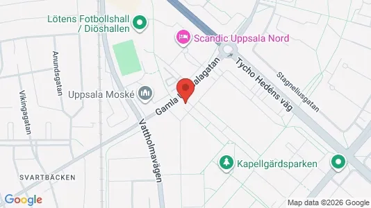 Lägenheter att hyra i Uppsala - kort over placeringen