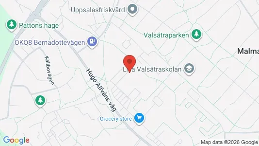 Lägenheter att hyra i Uppsala - kort over placeringen
