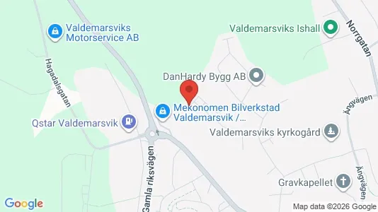 Lägenheter att hyra i Valdemarsvik - kort over placeringen