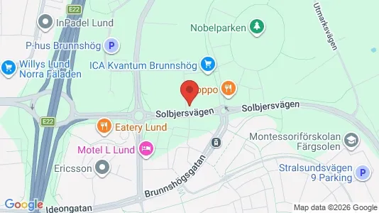 Lägenheter att hyra i Lund - kort over placeringen