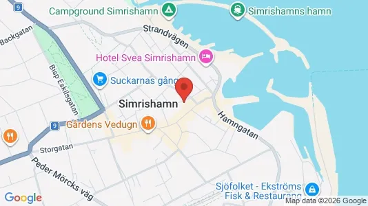 Lägenheter att hyra i Simrishamn - kort over placeringen