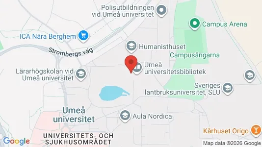 Lägenheter att hyra i Umeå - kort over placeringen