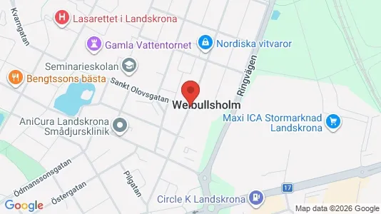 Lägenheter att hyra i Landskrona - kort over placeringen