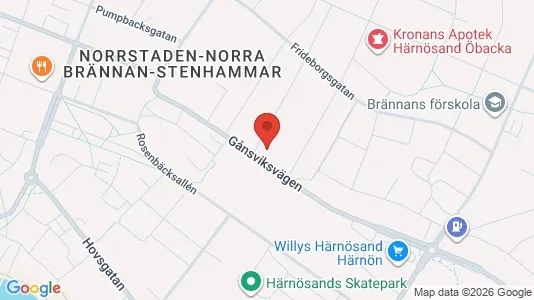 Lägenheter att hyra i Härnösand - kort over placeringen