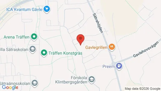 Lägenheter att hyra i Gävle - kort over placeringen