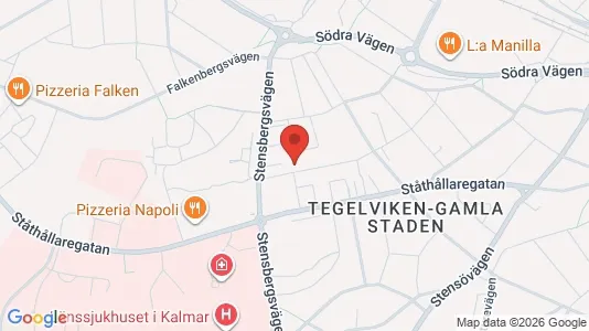 Lägenheter att hyra i Kalmar - kort over placeringen