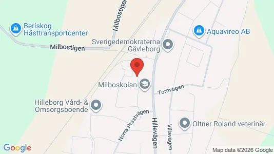Lägenheter att hyra i Gävle - kort over placeringen