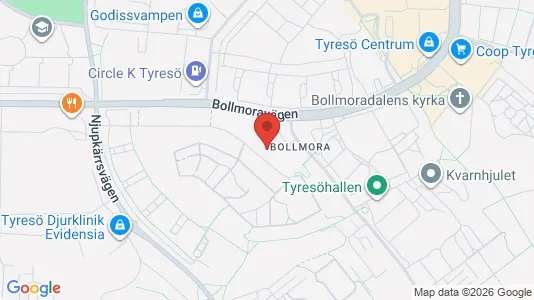 Lägenheter att hyra i Tyresö - kort over placeringen