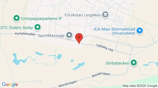Lägenheter att hyra i Örebro - kort over placeringen