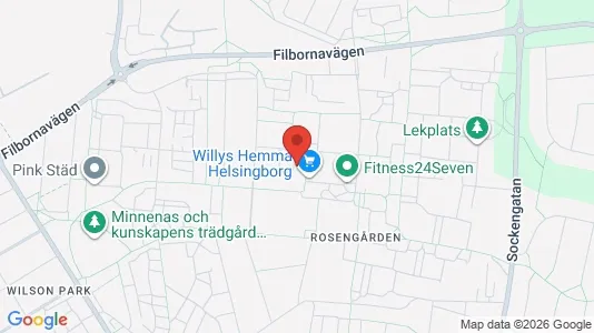Lägenheter att hyra i Helsingborg - kort over placeringen