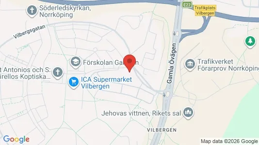 Lägenheter att hyra i Norrköping - kort over placeringen