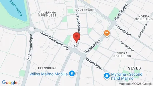 Lägenheter att hyra i Malmö Centrum - kort over placeringen