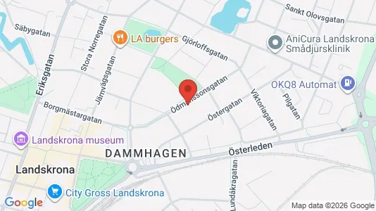 Lägenheter att hyra i Landskrona - kort over placeringen