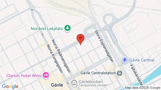 Lägenheter att hyra i Gävle - kort over placeringen