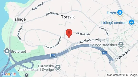 Lägenheter att hyra i Lidingö - kort over placeringen