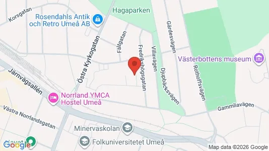 Lägenheter att hyra i Umeå - kort over placeringen