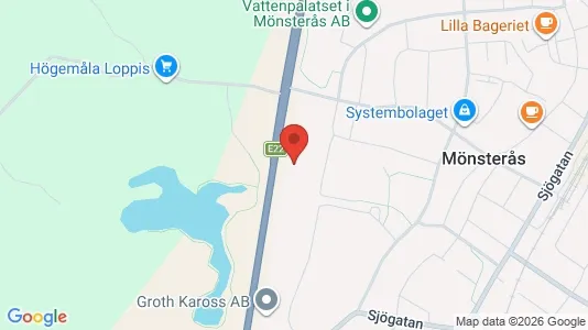Lägenheter att hyra i Mönsterås - kort over placeringen