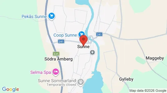 Hus att hyra i Sunne - kort over placeringen