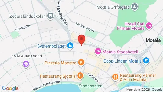 Lägenheter att hyra i Motala - kort over placeringen