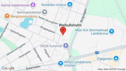 Lägenheter att hyra i Landskrona - kort over placeringen