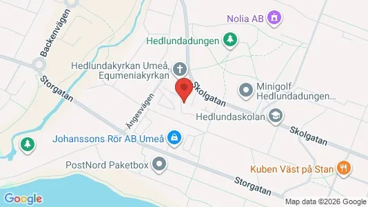 Lägenheter att hyra i Umeå - kort over placeringen