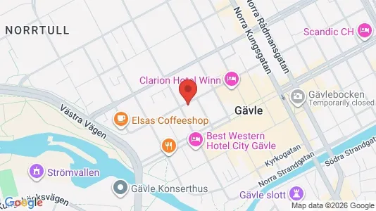 Lägenheter att hyra i Gävle - kort over placeringen