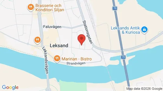 Lägenheter att hyra i Leksand - kort over placeringen