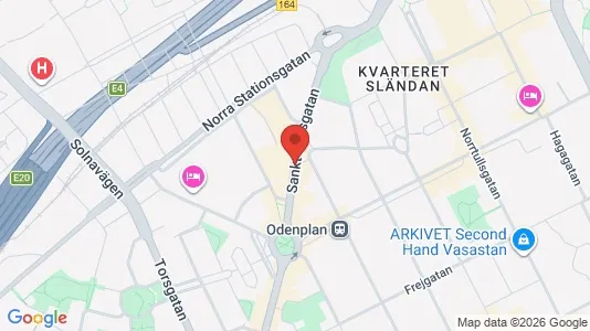 Lägenheter att hyra i Vasastan - kort over placeringen
