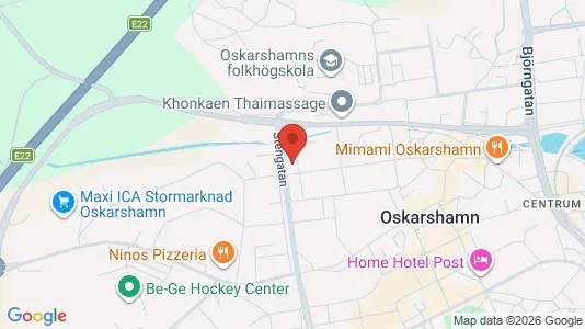 Lägenheter att hyra i Oskarshamn - kort over placeringen