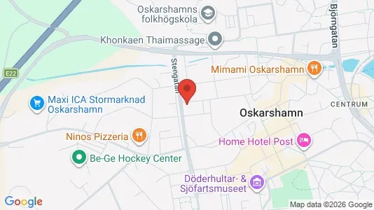 Lägenheter att hyra i Oskarshamn - kort over placeringen