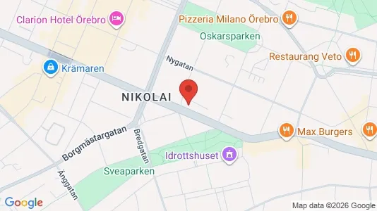 Lägenheter att hyra i Örebro - kort over placeringen