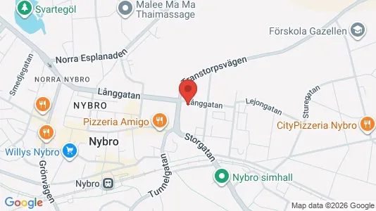 Lägenheter att hyra i Nybro - kort over placeringen