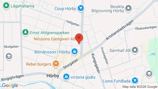 Lägenheter att hyra i Hörby - kort over placeringen