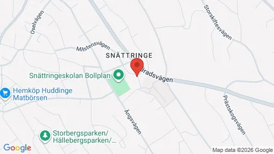 Lägenheter att hyra i Huddinge - kort over placeringen
