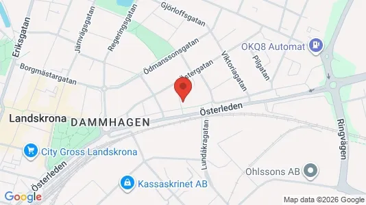 Lägenheter att hyra i Landskrona - kort over placeringen
