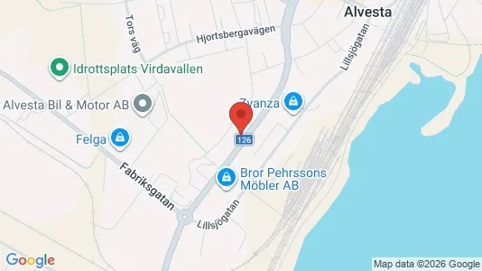 Lägenheter att hyra i Alvesta - kort over placeringen