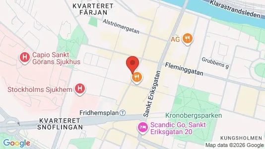 Lägenheter att hyra i Kungsholmen - kort over placeringen